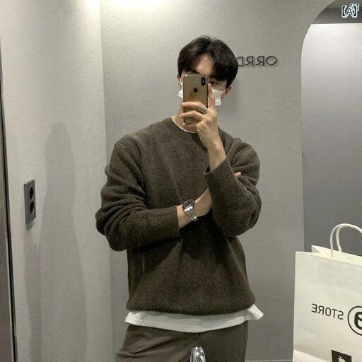 メンズ ファッション 韓国ファッション オシャレ 海外風 セーター 和風 レトロ メンズカジュアル ラウンドネック 秋冬 コート メンズ ファッション 韓国ファッション オシャレ 海外風 セーター 和風 レトロ メンズカジュアル ラウンドネック 秋冬 コート