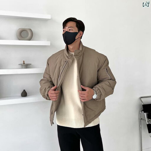 メンズ ファッション 韓国ファッション オシャレ 海外風 カーキ スタンドカラー ジャケットコットン コート メンズ 冬 アメリカン レトロ パン ショート 厚手 コットンコート メンズ ファッション 韓国ファッション オシャレ 海外風 カーキ スタンドカラー ジャケットコットン コート メンズ 冬 アメリカン レトロ パン ショート 厚手 コットンコート