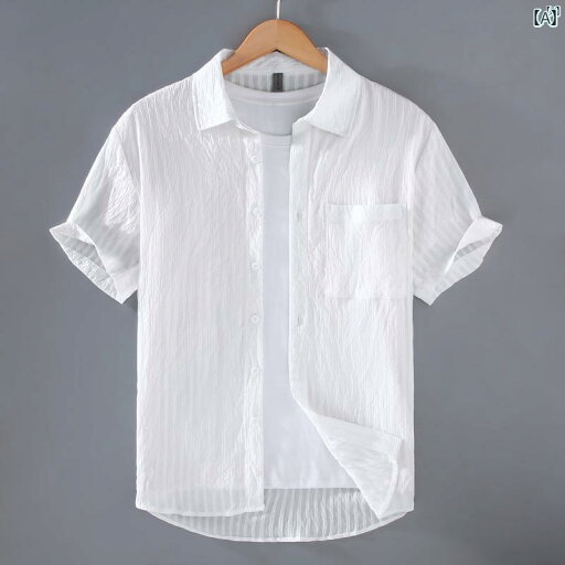 メンズ ファッション 韓国ファッション オシャレ 韓国 小柄 フレッシュ 無地 半袖 シャツ メンズ 夏 インチ 服 文学 カジュアル 冷感 メンズ ファッション 韓国ファッション オシャレ 韓国 小柄 フレッシュ 無地 半袖 シャツ メンズ 夏 インチ 服 文学 カジュアル 冷感