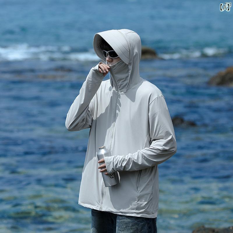 メンズ ファッション 韓国ファッション オシャレ 韓国 UPF 50 冷感 日焼け防止 服 メンズ 夏 軽量 屋外..