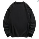 メンズ ファッション 韓国ファッション オシャレ 韓国 300 グラム ヘビーウェイト コットン 長袖 Tシャツ メンズ 春秋 ボト シャツ アメリカン ファッ...