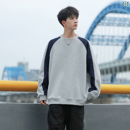メンズ ファッション 韓国ファッション オシャレ 韓国 カジュアル メンズ スウェットシャツ 春秋 ラウンドネック ボトム シャツ カップル ラグラン 長袖 メンズ ファッション 韓国ファッション オシャレ 韓国 カジュアル メンズ スウェットシャツ 春秋 ラウンドネック ボトム シャツ カップル ラグラン 長袖