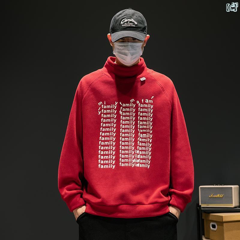 メンズ ファッション 韓国ファッション オシャレ 韓国 Matteo ハーフ タートルネック 裏起毛 スウェットシャツ メンズ 両面 オーストリア ベルベット 厚手 コート 秋冬 カジュアル シャツ