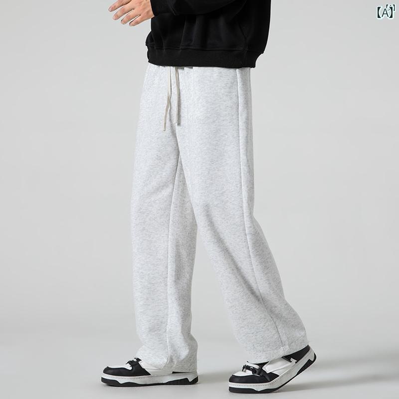 メンズ ファッション 韓国ファッション オシャレ 韓国 春秋 メンズ アメリカン ヘビーウェイト カジュアル パンツ たり ストリート ストレート シンプル 汎用性 高さ ワイド