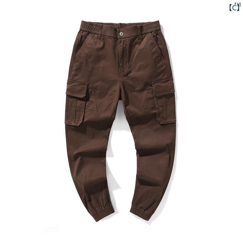 メンズ　男性 ファッション 韓国 オシャレ たり 大歳ストリート 春 アメリカ 厚手 機能的 オーバー オール 英国 マルチ ポケット スリムフィット 男性用 カジュアル パンツ