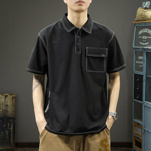 メンズ 男性 ファッション 韓国 オシャレ たり 大歳ストリート 夏 アメリカン レトロ ポロシャツ 半袖 Tシャツ メンズ 男性 ファッション 韓国 オシャレ たり 大歳ストリート 夏 アメリカン レトロ ポロシャツ 半袖 Tシャツ