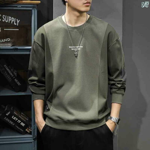 メンズ 男性 ファッション 韓国 オシャレ たり 大歳ストリート 秋 ヘビーウェイト ラウンドネック スウェットシャツ アメリカン ファッション レトロ スプライシング 長袖 シャツ カジュアル ジャケット メンズ 男性 ファッション 韓国 オシャレ たり 大歳ストリート 秋 ヘビーウェイト ラウンドネック スウェットシャツ アメリカン ファッション レトロ スプライシング 長袖 シャツ カジュアル ジャケット