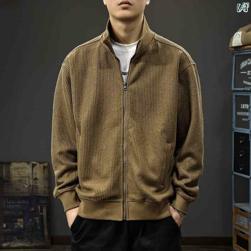 メンズ 男性 ファッション 韓国 オシャレ たり 大歳ストリート 秋 ヘビーウェイト スタンドカラー ニット ジャケット アメカジ カーディガン セーター 冬 小麦 耳 テクスチャ メンズ 男性 ファッション 韓国 オシャレ たり 大歳ストリート 秋 ヘビーウェイト スタンドカラー ニット ジャケット アメカジ カーディガン セーター 冬 小麦 耳 テクスチャ