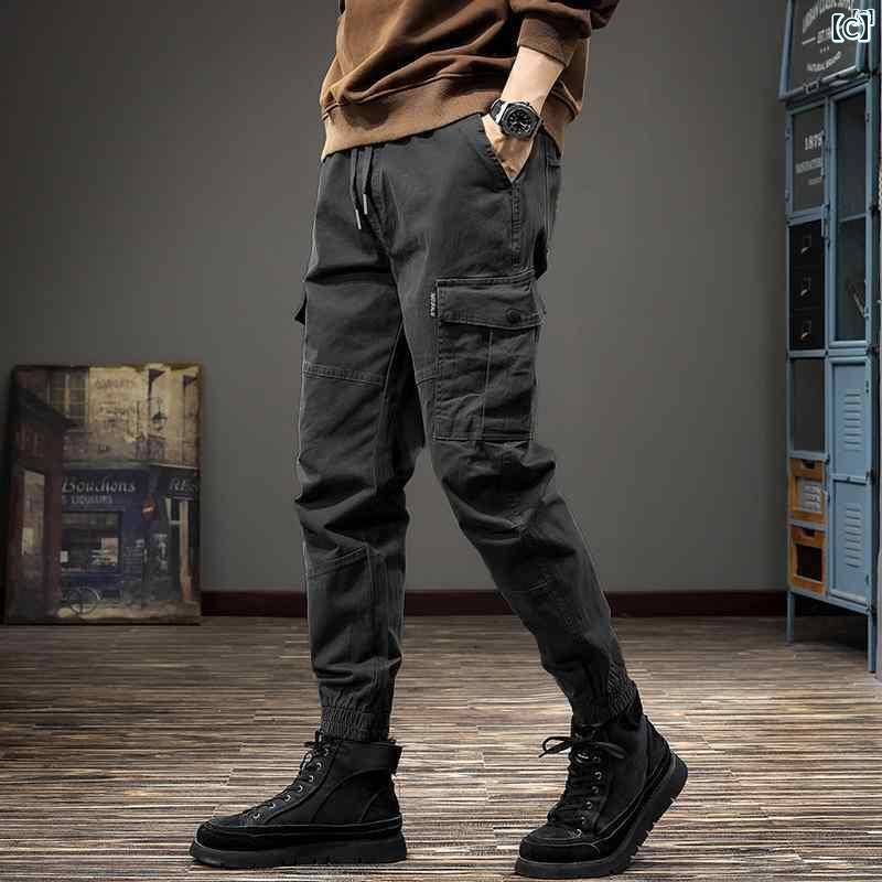メンズ　男性 ファッション 韓国 オシャレ たり 大歳ストリート 春秋 カジュアル パンツ アメリカン ファッション レッグ タイ 耐久性 ウエスト 屋外 オーバー オール