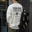 メンズ ファッション オシャレ 男性 大歳ストリート アメリカ コットン 長袖 Tシャツ メンズ たり 大きいサイズ 春 プリント 厚手 ラウンドネック スウェットシャツ カジュアル ボトムス シャツ