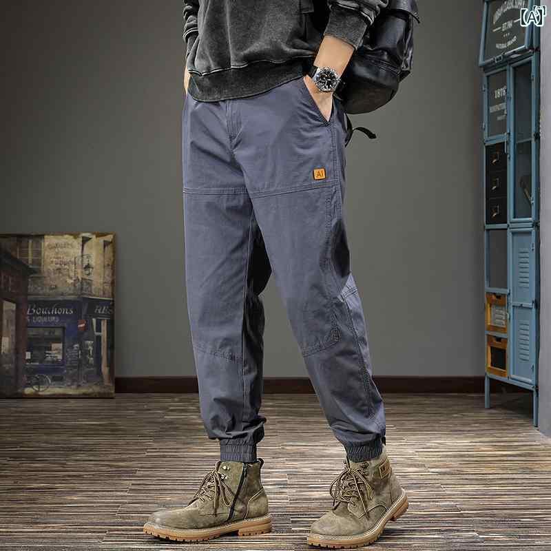 メンズ　ファッション　オシャレ　男性　大歳ストリート アメリカン レトロ オーバー オール 男性用 秋 大きいサイズ ワイド レッグ カジュアル パンツ レギンス