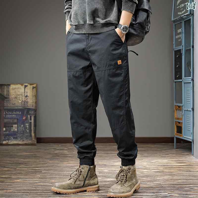 メンズ　ファッション　オシャレ　男性　大歳ストリート アメリカン レトロ オーバー オール 男性用 秋 大きいサイズ ワイド レッグ カジュアル パンツ レギンス