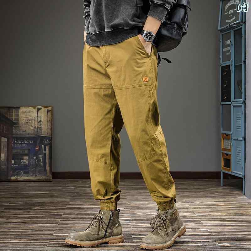 メンズ　ファッション　オシャレ　男性　大歳ストリート アメリカン レトロ オーバー オール 男性用 秋 大きいサイズ ワイド レッグ カジュアル パンツ レギンス