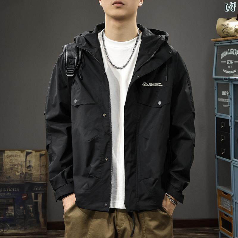 メンズ　ファッション　オシャレ　男性　大歳ストリート 秋冬 アウトドア スリープ ルーフ フード付き メンズ アサルト ジャケット アメリカン ファッション スポーツ ワークジャケット