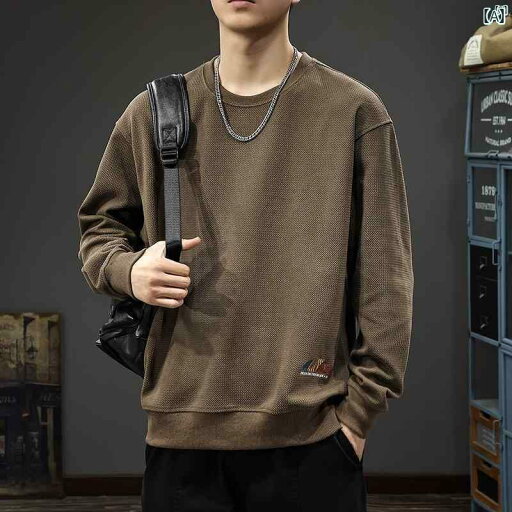 メンズ ファッション オシャレ 男性 大歳ストリート 秋 厚手 ジャカード 刺繍 スウェットシャツ メンズ ラウンドネック ニット ボトム シャツ アメリカン レトロ 長袖 トップ メンズ ファッション オシャレ 男性 大歳ストリート 秋 厚手 ジャカード 刺繍 スウェットシャツ メンズ ラウンドネック ニット ボトム シャツ アメリカン レトロ 長袖 トップ