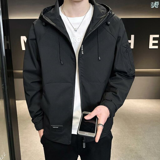 メンズ ファッション 韓国ファッション オシャレ カジュアル 男性用 大歳 秋 フード付き ジャケット メンズ ワークジャケット 防風 春 メンズ ファッション 韓国ファッション オシャレ カジュアル 男性用 大歳 秋 フード付き ジャケット メンズ ワークジャケット 防風 春