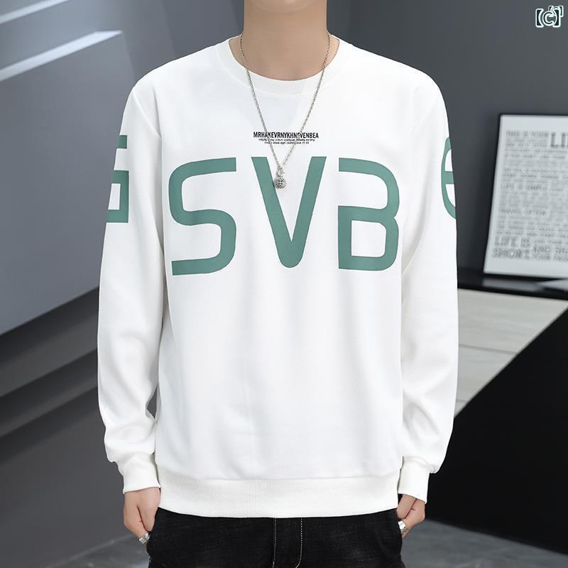 メンズ　ファッション　韓国ファッション　オシャレ　カジュアル　男性用　大歳 厚手 コットン ラウンドネック スウェットシャツ メンズ 春秋 アメカジ 長袖 Tシャツ トップス