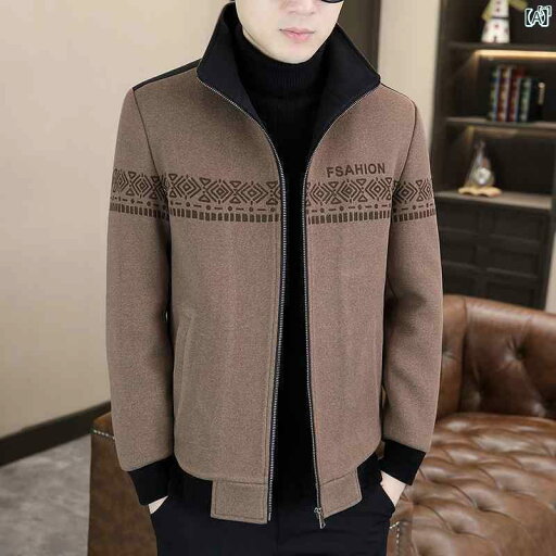 メンズ ファッション 韓国ファッション オシャレ カジュアル 男性用 大歳 スタンドカラー ウール コート メンズ 秋冬 厚手 ショート ウインドブレーカー ジャケット トップ ファッション メンズ ファッション 韓国ファッション オシャレ カジュアル 男性用 大歳 スタンドカラー ウール コート メンズ 秋冬 厚手 ショート ウインドブレーカー ジャケット トップ ファッション