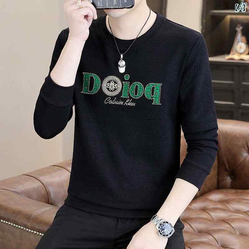 メンズ　ファッション　韓国ファッション　オシャレ　カジュアル　男性用　大歳 ラウンドネック フード付き 長袖 スウェットシャツ 男性用 春秋 ファッション カジュアル トップ