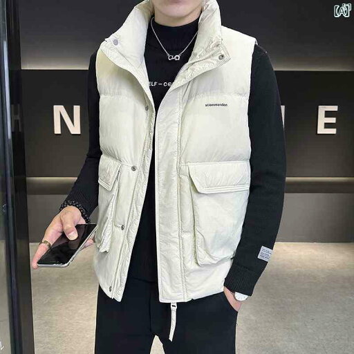 メンズ ファッション 韓国ファッション オシャレ カジュアル 男性用 大歳 スタンドカラー ダウン ベスト ジャケット メンズ 秋冬 ファッション 快適 カジュアル チョッキ ノースリーブ トップス メンズ ファッション 韓国ファッション オシャレ カジュアル 男性用 大歳 スタンドカラー ダウン ベスト ジャケット メンズ 秋冬 ファッション 快適 カジュアル チョッキ ノースリーブ トップス