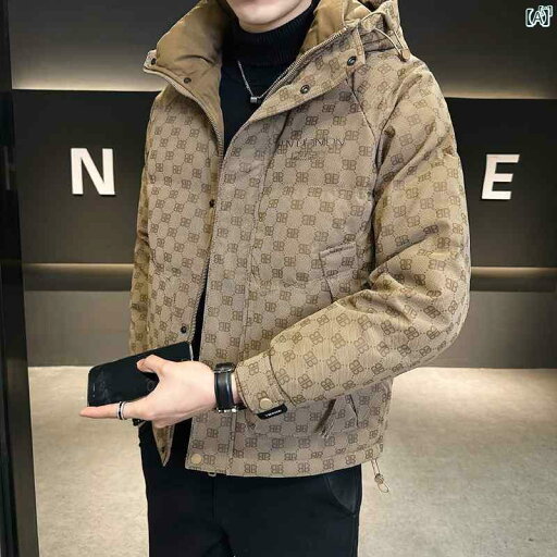 メンズ ファッション 韓国ファッション オシャレ カジュアル 男性用 大歳 フード付き ダック ダウン ジャケット メンズ 冬 スリム ファッション プリント ハイエンド トップ メンズ ファッション 韓国ファッション オシャレ カジュアル 男性用 大歳 フード付き ダック ダウン ジャケット メンズ 冬 スリム ファッション プリント ハイエンド トップ