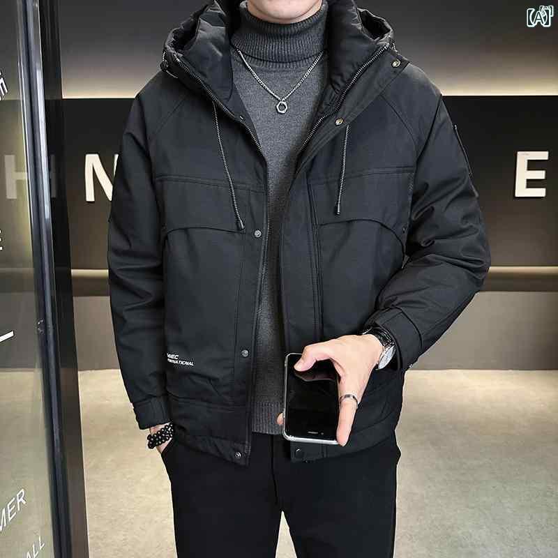 メンズ　ファッション　韓国ファッション　オシャレ　カジュアル　男性用　大歳 防風 暖かい ジャケッ..