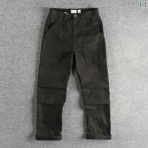メンズ メンズファッション ファッション 男性用 オシャレ アミ カーキ レトロ メンズ ワークウェア カジュアル パンツ ヘリンボーン 織り コットン 立体 裁断 ロング メンズ メンズファッション ファッション 男性用 オシャレ アミ カーキ レトロ メンズ ワークウェア カジュアル パンツ ヘリンボーン 織り コットン 立体 裁断 ロング