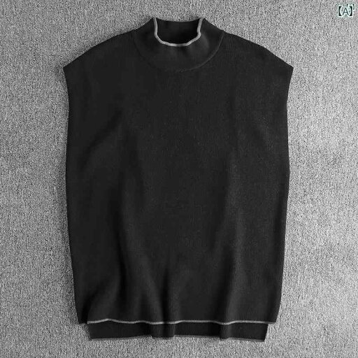 メンズ メンズファッション ファッション 男性用 オシャレ ハーフ タートルネック プルオーバー メンズ セーター ベスト ノースリーブベスト チョッキ メンズ メンズファッション ファッション 男性用 オシャレ ハーフ タートルネック プルオーバー メンズ セーター ベスト ノースリーブベスト チョッキ