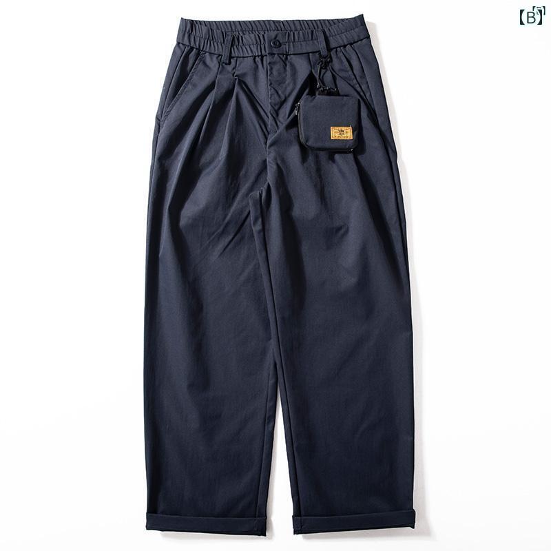 メンズ　ファッション　男性用　カジュアル　オシャレ 春秋 メンズ アメリカン オーバー オール カジュアル パンツ 抗 シワ ストレッチ 快適 ストレート