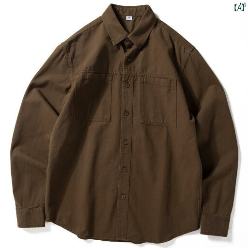 メンズ ファッション 男性用 カジュアル オシャレ ワークシャツ ジャケット 春秋 ウォッシュ コットン トップス 無地 シンプル カジュアル 長袖 アウターシャツ メンズ ファッション 男性用 カジュアル オシャレ ワークシャツ ジャケット 春秋 ウォッシュ コットン トップス 無地 シンプル カジュアル 長袖 アウターシャツ