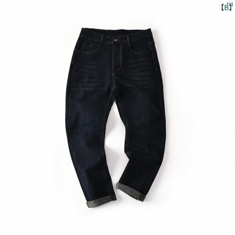 メンズ　男性　メンズファッション　オシャレ　カジュアル コットンストレッチ プリント フィット ストレート ファッション ジーンズ 秋 0927