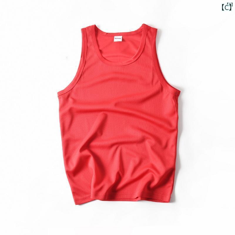 メンズ　男性　メンズファッション　オシャレ　カジュアル フィットネストレーニング スポーツ ベスト 夏 メッシュ 通気性 ラウンドネックノースリーブ Tシャツ チョッキ