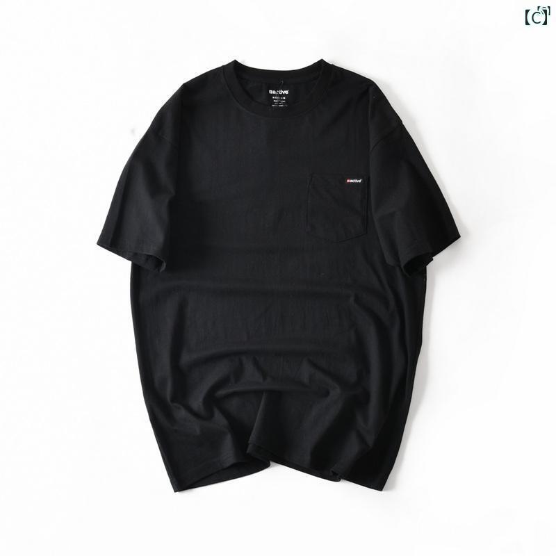 メンズ　男性　メンズファッション　オシャレ　カジュアル シングル コットン ウォッシュ 快適 通気性 ポケット 無地 カジュアル ラウンドネック 半袖 Tシャツ 男性 夏用