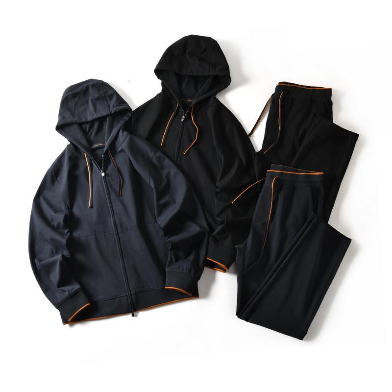 メンズ　男性　メンズファッション　オシャレ　カジュアル コットン フード付き カーディガン トレーナー 耐久性 ウエスト ストレート スウェットパンツ メンズ 秋 カジュアル スポーツ スーツ