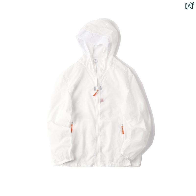 メンズ　男性　メンズファッション　オシャレ　カジュアル 後 シングル 日焼け防止 速乾 通気性 カジュアル フード付き スキン ジャケット メンズ 夏 軽量 薄手 0821