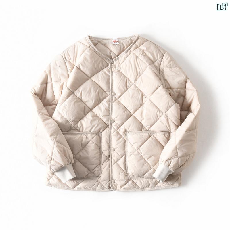 メンズ　男性　メンズファッション　オシャレ　カジュアル 屋外 軽量 キルティング ダウン コットン カジュアルノー カラー コットンジャケット 男性用 秋冬 暖かい