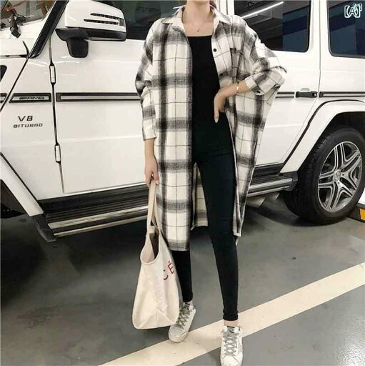 レディース レディース ファッション オシャレ カジュアル チェック柄 ミドル丈 シャツ 春秋 膝上 トップス 軽量大歳 長袖 ジャケット レディース レディース ファッション オシャレ カジュアル チェック柄 ミドル丈 シャツ 春秋 膝上 トップス 軽量大歳 長袖 ジャケット