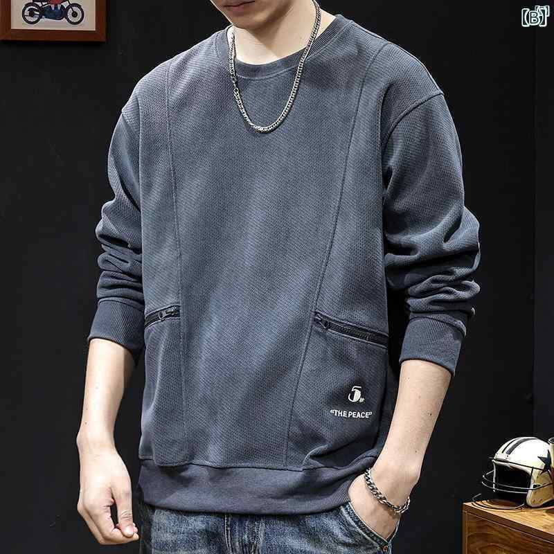 メンズ　男性　メンズファッション　オシャレ　カジュアル ニット スウェットシャツ 男性 ヘビーウェイト 紳士服 大きめ サイズメンズ ジッパー ポケット 服 春秋