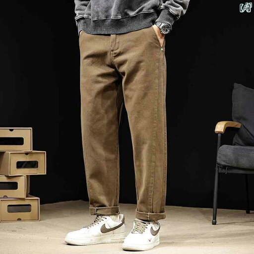 メンズ 男性 メンズファッション オシャレ カジュアル カジュアル パンツ 男性用 秋 メンズ ストレート 大きいサイズ 春 アメリカン レトロ テーパードパンツ メンズ 男性 メンズファッション オシャレ カジュアル カジュアル パンツ 男性用 秋 メンズ ストレート 大きいサイズ 春 アメリカン レトロ テーパードパンツ