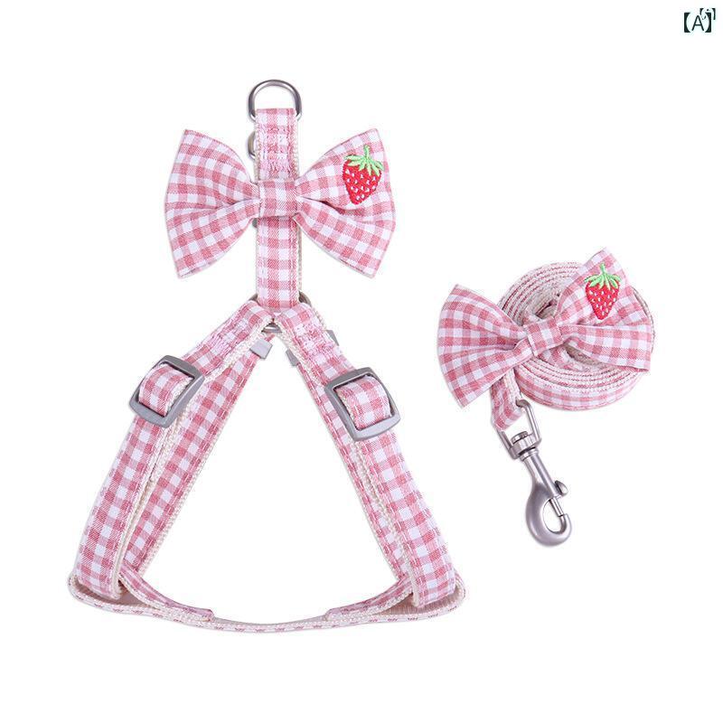 犬 蝶 ネクタイ ベスト リード 猫 屋外 調節可能 ペット 首輪