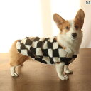秋冬用 犬 服 保温性 ベルベット プラス コーギー テディ 柴犬 コットン コート チェッカーボード 脱落 防止 ベスト ペット