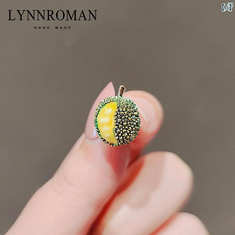 レディース アクセサリー　小物　かわいい　綺麗　ファッション　オシャレ フルーツ ドリアン ブローチ..