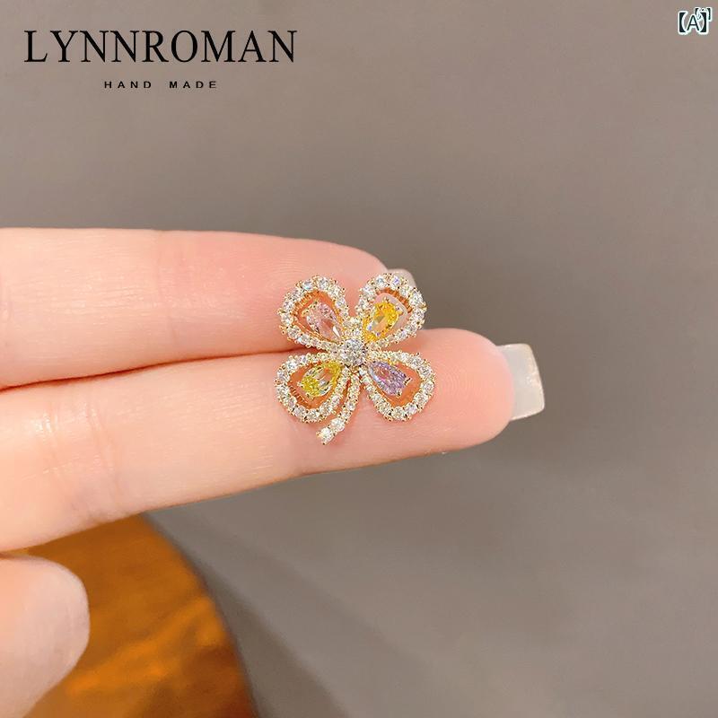 レディース アクセサリー　小物　かわいい　綺麗　ファッション　オシャレ LYNNROMAN シンプル カラフル 小柄 花 ブローチ ハイエンド レディース 露出 防止 ピン 固定 衣類 コサージュ