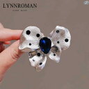 レディース アクセサリー 小物 かわいい 綺麗 ファッション オシャレ LYNNROMAN クリスタル 蝶 ブローチ ハイエンド フェミニン スーツ コート コ...