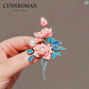 レディース アクセサリー 小物 かわいい 綺麗 ファッション オシャレ LYNNROMAN アンティーク エナメル 牡丹 ブローチ ハイエンド レディーススーツ セーター ジャケット アクセサリー コサージュ