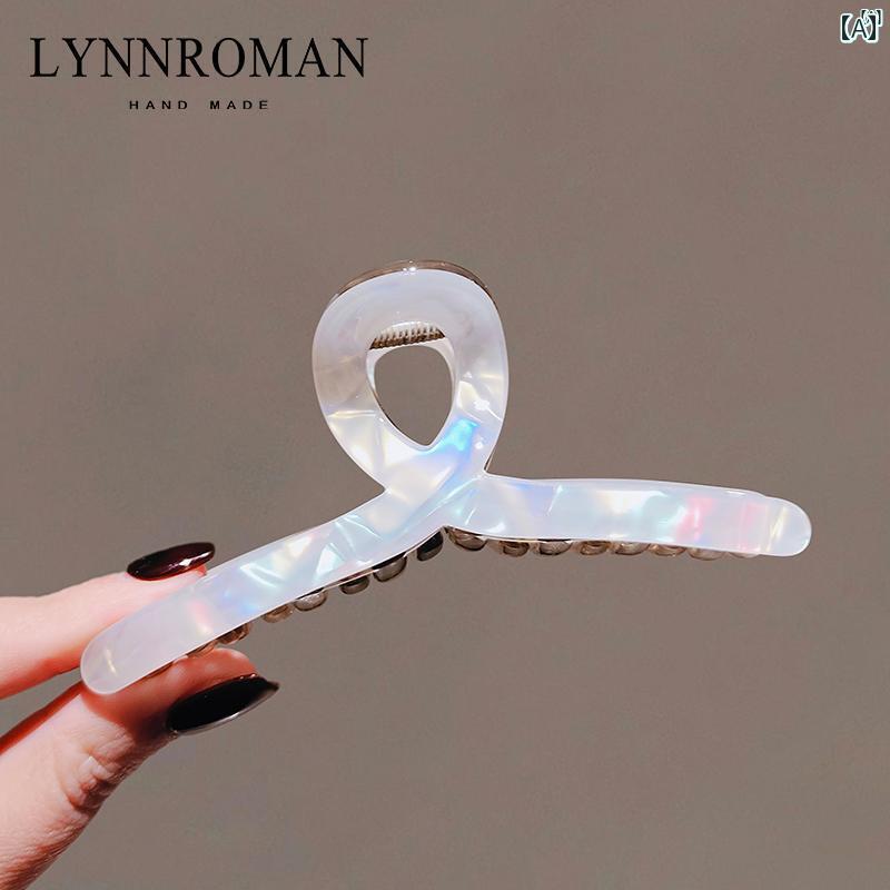レディース アクセサリー　小物　かわいい　綺麗　ファッション　オシャレ LYNNROMAN ハイエンド 感動 魚 色 ヘア クリップ レディース 大きい クリップ後頭部 サメ アクセサリー