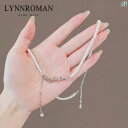 レディース アクセサリー 小物 かわいい 綺麗 ファッション オシャレ LYNNROMAN 個性 クール ローズパール ネックレス レディース 鎖骨 チェーン