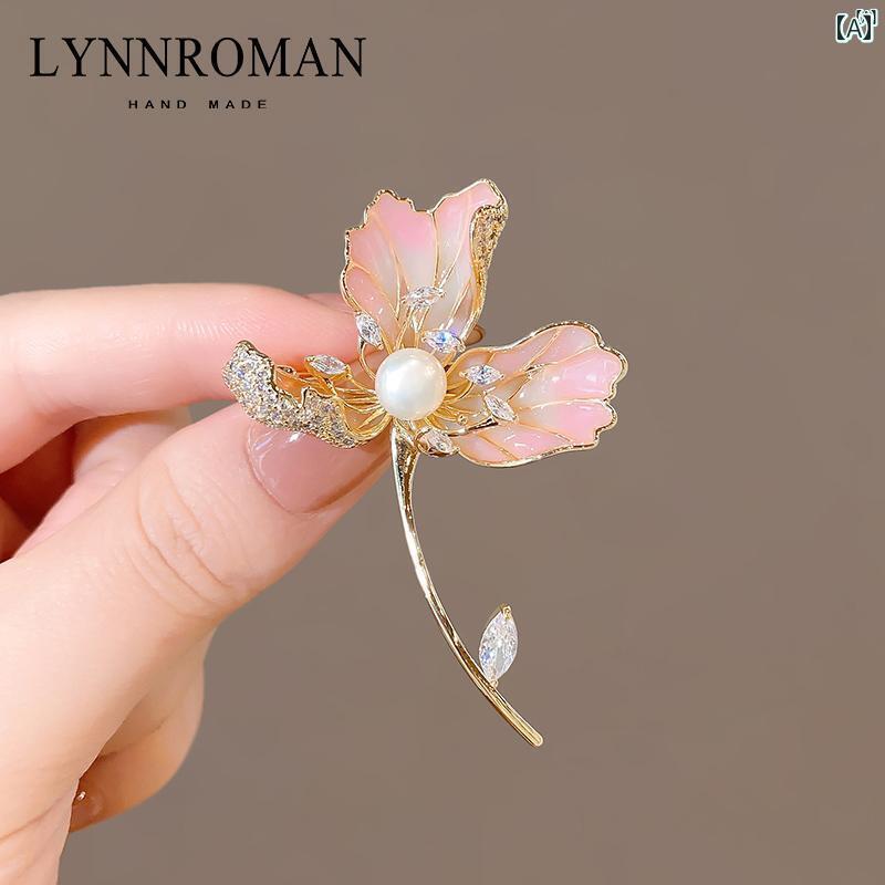 レディース　レディース　アクセサリー　オシャレ　上品 エナメル パンジー ブローチ ハイエンド ファッション 高級 コサージュピン 固定 衣類 スーツ アクセサリー