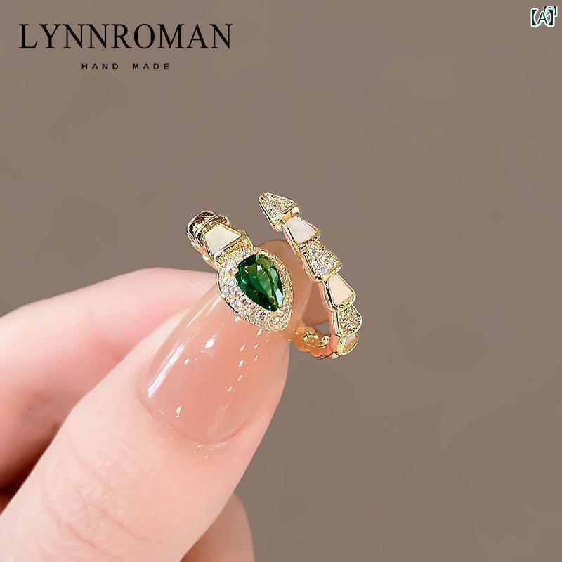 レディース　レディース　アクセサリー　オシャレ　上品 高級感 個性 蛇型 リング 歳 差し 指 オープン