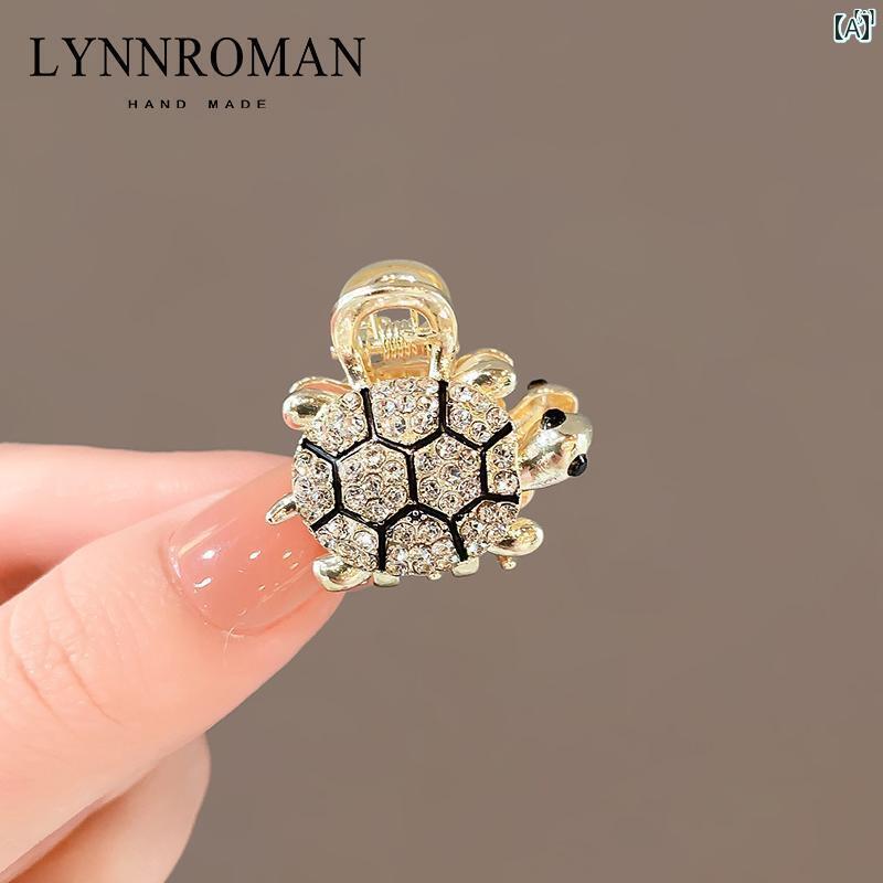 レディース レディース アクセサリー オシャレ 上品 ラインストーン タートル クリップ 小柄 後頭部 サメ 崩れた ヘア